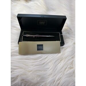 Vintage Cross Century Classic Chrome Ballpoint Pen, Engraved M.J.Brimer Works